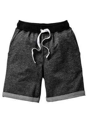 Bermudas con efecto vaquero Negro jaspeado