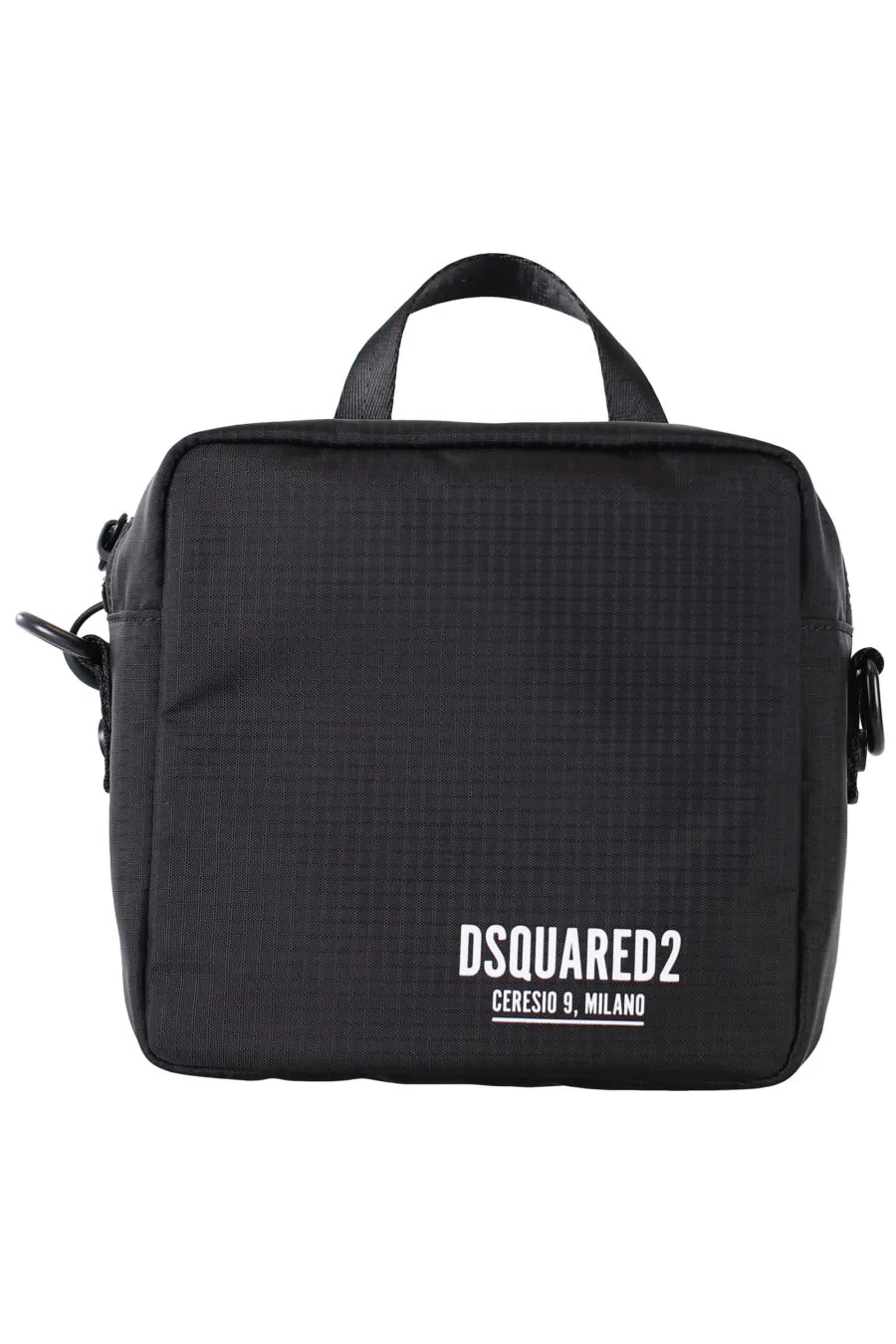 Bolso bandolera negro con logo ceresio