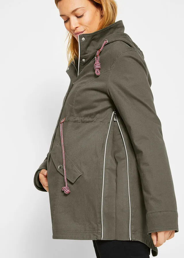 Chaqueta premamá/de porteo para el entretiempo Verde oliva oscuro