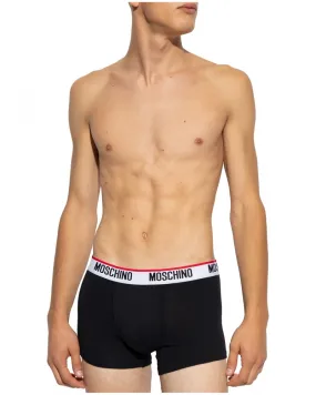 MOSCHINO - Pack 2 Bóxer Bicolor con Logo y Vivos en Contraste