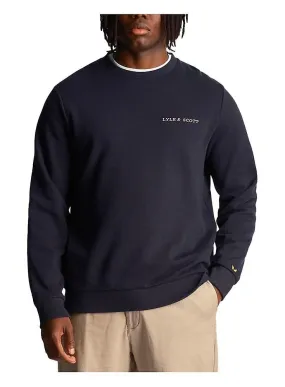 Sudadera de cuello redondo bordado de Lyle & Scott para hombre Gunmetal